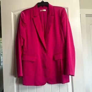 Women’s Oversized Fuchsia Blazer - Large